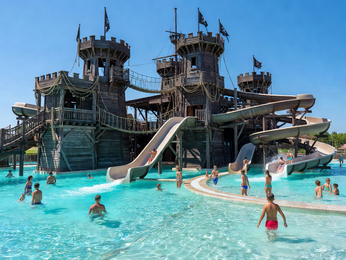 Solaris Dalmatia AquaPark pirate fortress and crystal water pools